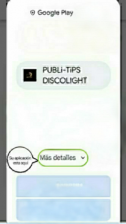 información Barra de detalles seleccione instalar