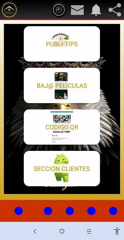 SECCIONES EN LA APLICACION